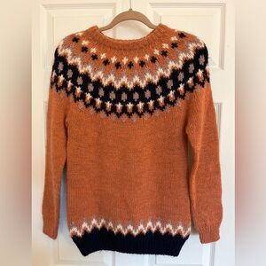 Iceland Geysir Fair Isle Alpaca Wool Sweater, Size S 🐑 ✨